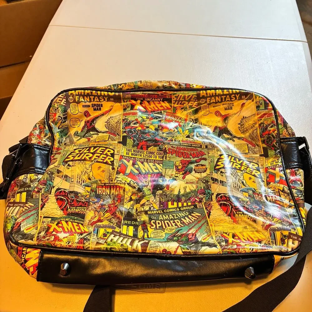 Marvel Comics Messenger Bag Spider-Man X-Men Hulk Laptop Crossbody Comic Con
